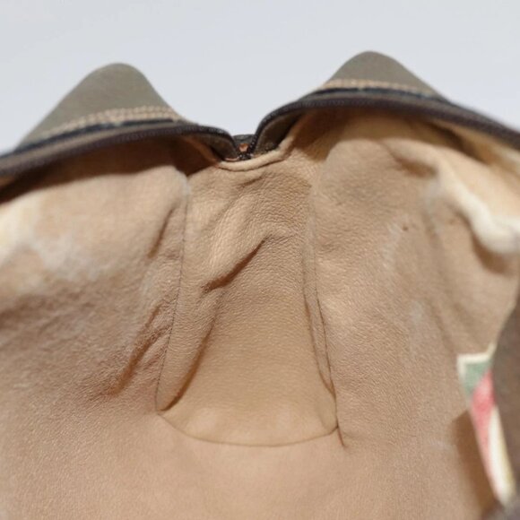 GUCCI GG Supreme Web Sherry Line Clutch Bag PVC Beige Red - Picture 16 of 16